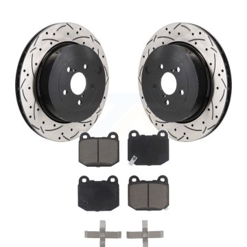 Rear Drilled Slot Brake Rotor Ceramic Pad Kit For Subaru BRZ Toyota 86 With Brembo Brakes KDC-101277