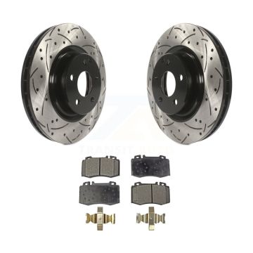 Front Drilled Slot Brake Rotor Semi-Metallic Pad Kit For Mercedes-Benz CLS550 CLS500 E550 KDF-100104