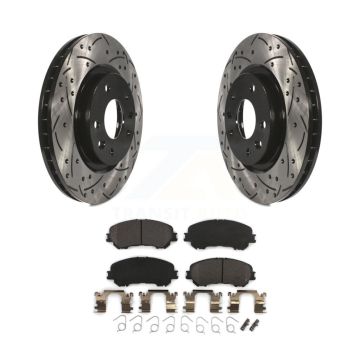 Front Drilled Slot Disc Brake Rotors Semi-Metallic Pad Kit For Nissan Rogue Sport Qashqai KDF-100177