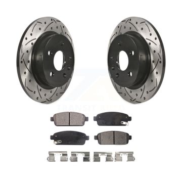 Rear Drilled Slot Brake Rotor Semi-Metallic Pad Kit For Chevrolet Cruze Trax Buick Encore KDF-100423