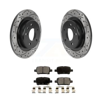 Rear Drill Slot Brake Rotor Semi-Metallic Pad Kit For Chevrolet Equinox GMC Terrain Buick KDF-100874