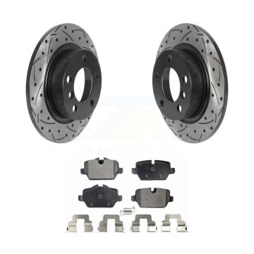 Rear Drill Slot Disc Brake Rotor Semi-Metallic Pad Kit For Mini Cooper Countryman Paceman KDF-100911