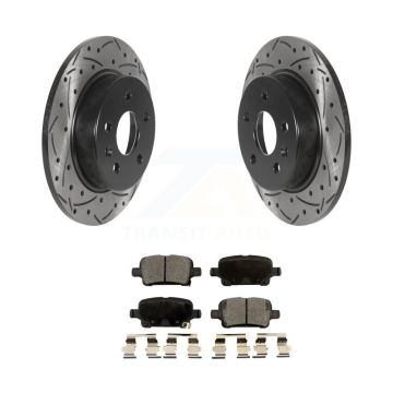 Rear Drilled Slot Brake Rotors Semi-Metallic Pad Kit For Chevrolet Cruze Bolt EV Volt EUV KDF-100986