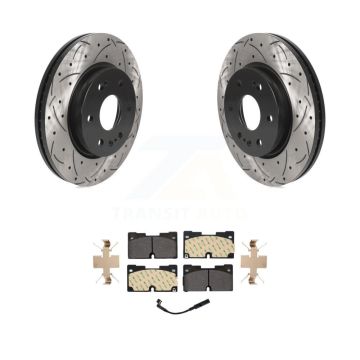 Front Drill Slot Brake Rotor Semi-Metallic Pad Kit For GMC Chevrolet Silverado 1500 Yukon KDF-101058