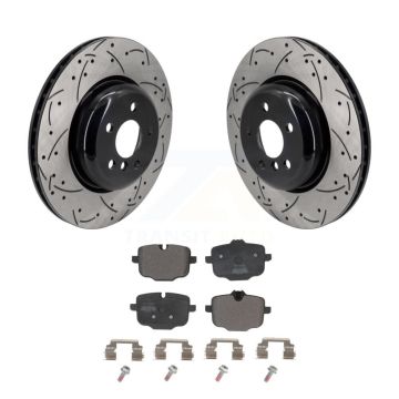 Rear Drill Slot Brake Rotor Semi-Metallic Pad Kit For BMW X5 X7 540i xDrive X6 750i M550i KDF-101220