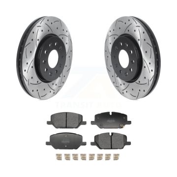 Front Drill Slot Disc Brake Rotor Semi-Metallic Pad Kit For Chevrolet Equinox GMC Terrain KDF-101271