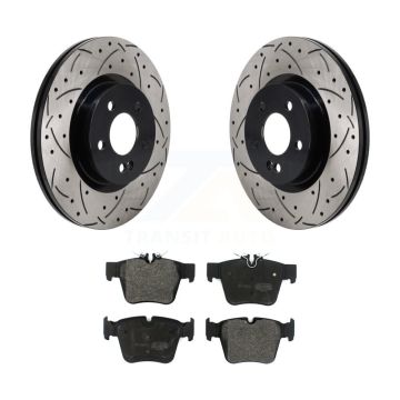 Rear Drill Slot Brake Rotors Semi-Metallic Pad Kit For Mercedes-Benz GLC300 C43 AMG GLC43 KDF-101380