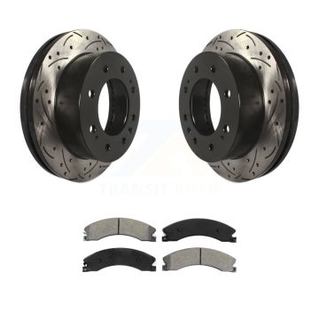Front Drill Slot Brake Rotors Semi-Metallic Pad Kit For GMC Chevrolet Sierra 2500 HD 3500 KDS-100009