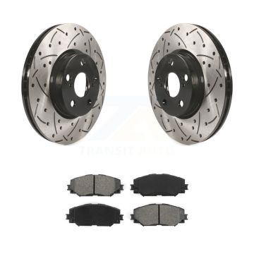 Front Drill Slot Brake Rotor Semi-Metallic Pad Kit For Toyota Corolla Matrix Pontiac Vibe KDS-100105