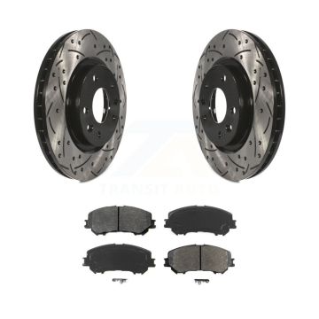 Front Drilled Slot Disc Brake Rotors Semi-Metallic Pad Kit For Nissan Rogue Sport Qashqai KDS-100164