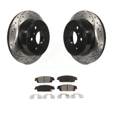 Rear Drill Slot Brake Rotor Semi-Metallic Pad Kit For Chevrolet GMC Silverado 1500 Sierra KDS-100381
