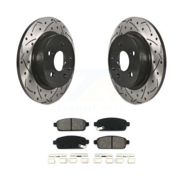 Rear Drilled Slot Brake Rotor Semi-Metallic Pad Kit For Chevrolet Cruze Trax Buick Encore KDS-100387