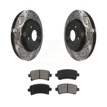 Rear Drill Slot Brake Rotor Semi-Metallic Pad Kit For Chevrolet Buick Malibu Impala Regal KDS-100388