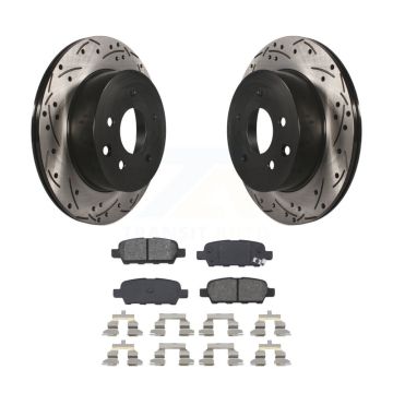 Rear Drill Slot Brake Rotor Semi-Metallic Pad Kit For Nissan Rogue Sport Qashqai LEAF G35 KDS-100434