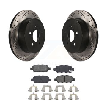 Rear Drilled Slot Brake Rotor Semi-Metallic Pad Kit For Nissan Murano INFINITI Pathfinder KDS-100436
