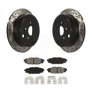 Rear Drill Slot Brake Rotor Semi-Metallic Pad Kit For Subaru Impreza Forester Outback BRZ KDS-100460
