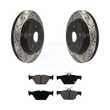 Rear Coat Drill Slot Disc Brake Rotor Semi-Metallic Pad Kit For Subaru Outback WRX Legacy KDS-100516
