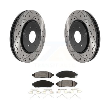 Front Drill Slot Brake Rotors Semi-Metallic Pad Kit For Nissan Frontier Pathfinder Xterra KDS-100681