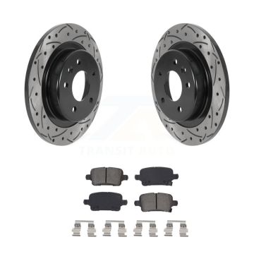 Rear Drill Slot Brake Rotor Semi-Metallic Pad Kit For Chevrolet Equinox GMC Terrain Buick KDS-100783