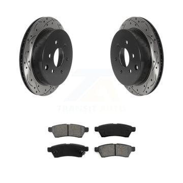 Rear Drill Slot Disc Brake Rotors Semi-Metallic Pad Kit For Nissan Frontier Xterra Suzuki KDS-100800