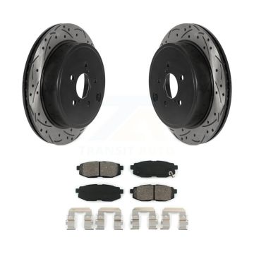 Rear Drill Slot Brake Rotors Semi-Metallic Pad Kit For Subaru Outback Legacy BRZ Scion 86 KDS-100814