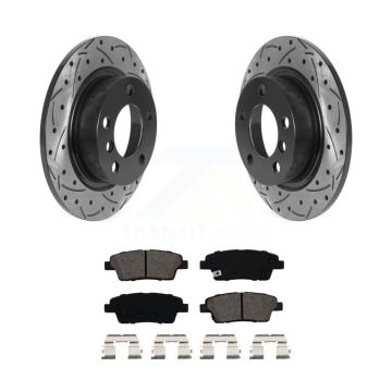 Rear Drill Slot Disc Brake Rotor Semi-Metallic Pad Kit For Mini Cooper Countryman Paceman KDS-100817