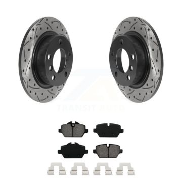 Rear Drill Slot Disc Brake Rotor Semi-Metallic Pad Kit For Mini Cooper Countryman Paceman KDS-100818