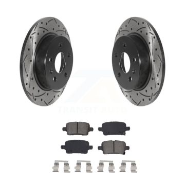 Rear Drilled Slot Brake Rotors Semi-Metallic Pad Kit For Chevrolet Cruze Bolt EV Volt EUV KDS-100850