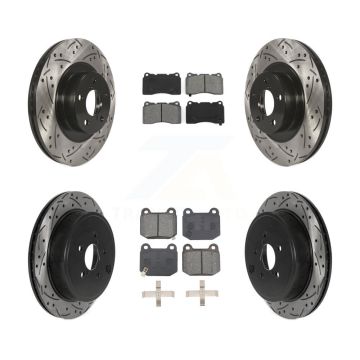 Front Rear Drill Slot Brake Rotor Semi-Metallic Pad Kit For Toyota 86 TRD Special Edition KDS-100943
