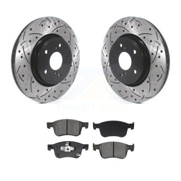 Front Drilled Slot Brake Rotor Semi-Metallic Pad Kit For Honda Civic Accord Acura Integra KDS-101023