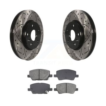 Front Drilled Slot Disc Brake Rotor & Semi-Metallic Pad Kit For 2018-2020 Chevrolet Sonic KDS-101025