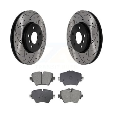 Front Drilled Slot Brake Rotor & Semi-Metallic Pad Kit For Mini Cooper Countryman Clubman KDS-101030