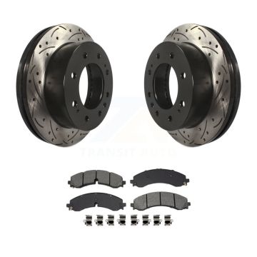 Front Drill Slot Brake Rotors Semi-Metallic Pad Kit For GMC Chevrolet Sierra 2500 HD 3500 KDS-101032