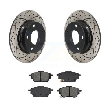 Rear Drill Slot Disc Brake Rotor Semi-Metallic Pad Kit For Nissan Sentra rear brakes KDS-101057