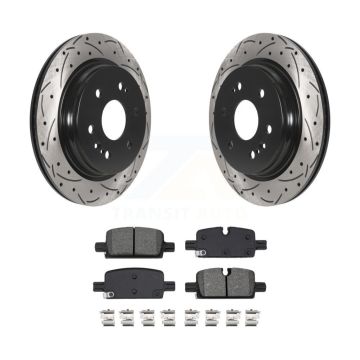 Rear Drill Slot Brake Rotor Semi-Metallic Pad Kit For GMC Chevrolet Silverado 1500 Sierra KDS-101076