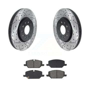 Front Drill Slot Disc Brake Rotor Semi-Metallic Pad Kit For Chevrolet Equinox GMC Terrain KDS-101119
