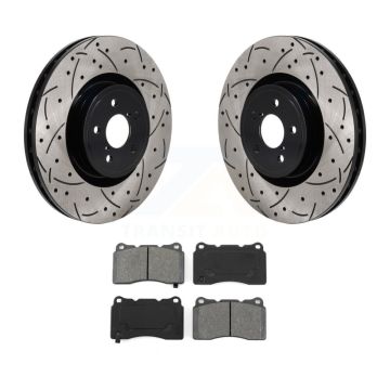 Front Drill Slot Disc Brake Rotors Semi-Metallic Pad Kit For Subaru BRZ Impreza Toyota 86 KDS-101121