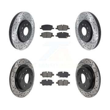Front Rear Drill Slot Brake Rotor Semi-Metallic Pad Kit For Chevrolet Equinox GMC Terrain KDS-101129