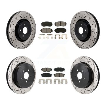 Front Rear Drill Slot Brake Rotors Semi-Metallic Pad Kit For Toyota 86 With Brembo Brakes KDS-101148