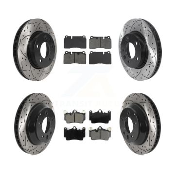 Front Rear Disc Brake Rotors And Semi-Metallic Pads Kit (6Pc) For Volkswagen Touareg KDS-101192
