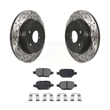 Rear Drilled Slot Disc Brake Rotors Semi-Metallic Pad Kit For Buick Encore Chevrolet Trax KDS-101204