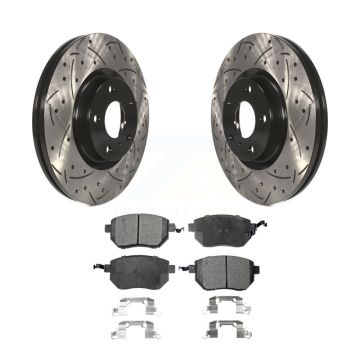 Front Coated Drill Slot Disc Brake Rotors Ceramic Pad Kit For Nissan Murano Altima Maxima KDT-100069