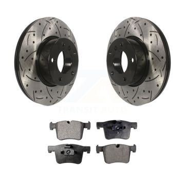 Front Drill Slot Brake Rotor Ceramic Pad Kit For BMW 328i xDrive 330i 320i 428i 328d 230i KDT-100125
