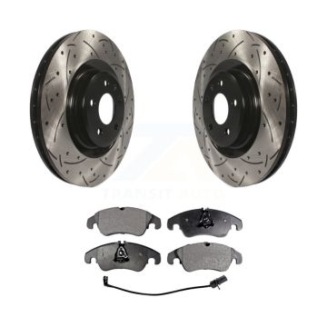 Front Drilled Slot Disc Brake Rotor Ceramic Pad Kit For Audi Q5 A4 Quattro S4 S5 A6 A7 A5 KDT-100132