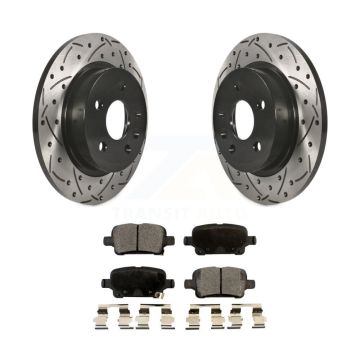 Rear Coated Drilled Slotted Disc Brake Rotors And Ceramic Pads Kit For Chevrolet Cruze KDT-100438