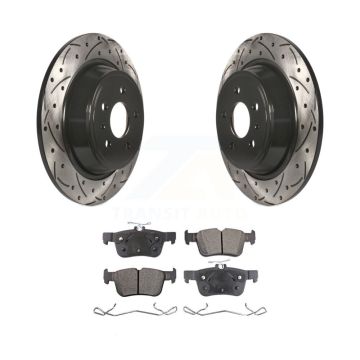Rear Drilled Slot Brake Rotors Ceramic Pad Kit For Ford Escape Fusion Lincoln MKC MKX MKZ KDT-100468