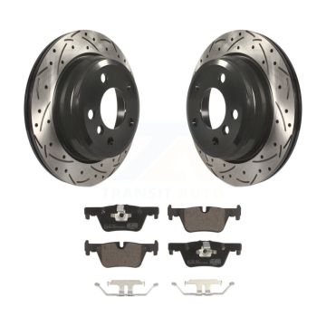 Rear Drill Slot Brake Rotors Ceramic Pad Kit For BMW 328i xDrive 330i 320i 428i 328d 430i KDT-100558