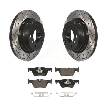 Rear Drill Slot Brake Rotors Ceramic Pad Kit For BMW 230i xDrive 228i 328i 320i 428i 328d KDT-100565