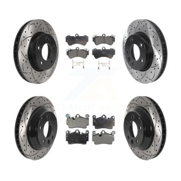 Front Rear Disc Brake Rotors And Ceramic Pads Kit (6Pc) For Volkswagen Touareg KDT-100749