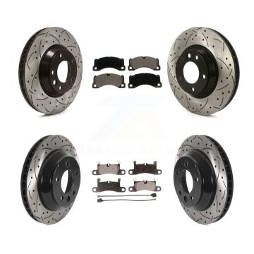 Front Rear Disc Brake Rotors And Ceramic Pads Kit (6Pc) For Porsche Cayenne KDT-100754
